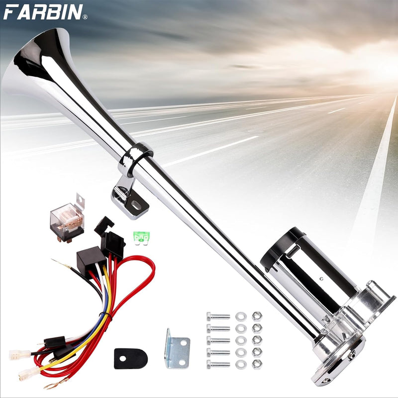 12V Hupe Lkw Hupe Luft Horn, Drucklufthorn Lufthorn Trumpet Air Horn mit Kompressor für alle 12V Fah