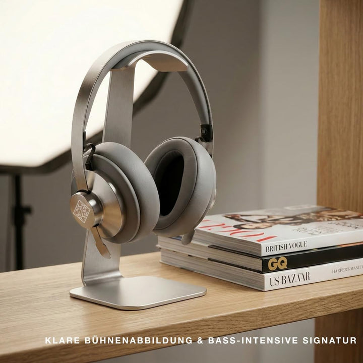 TELEFUNKEN ARCO Classic Edelstahl-Bluetooth-Kopfhörer – Ikonische Ganzmetall-Silhouette mit Luxus-Ha