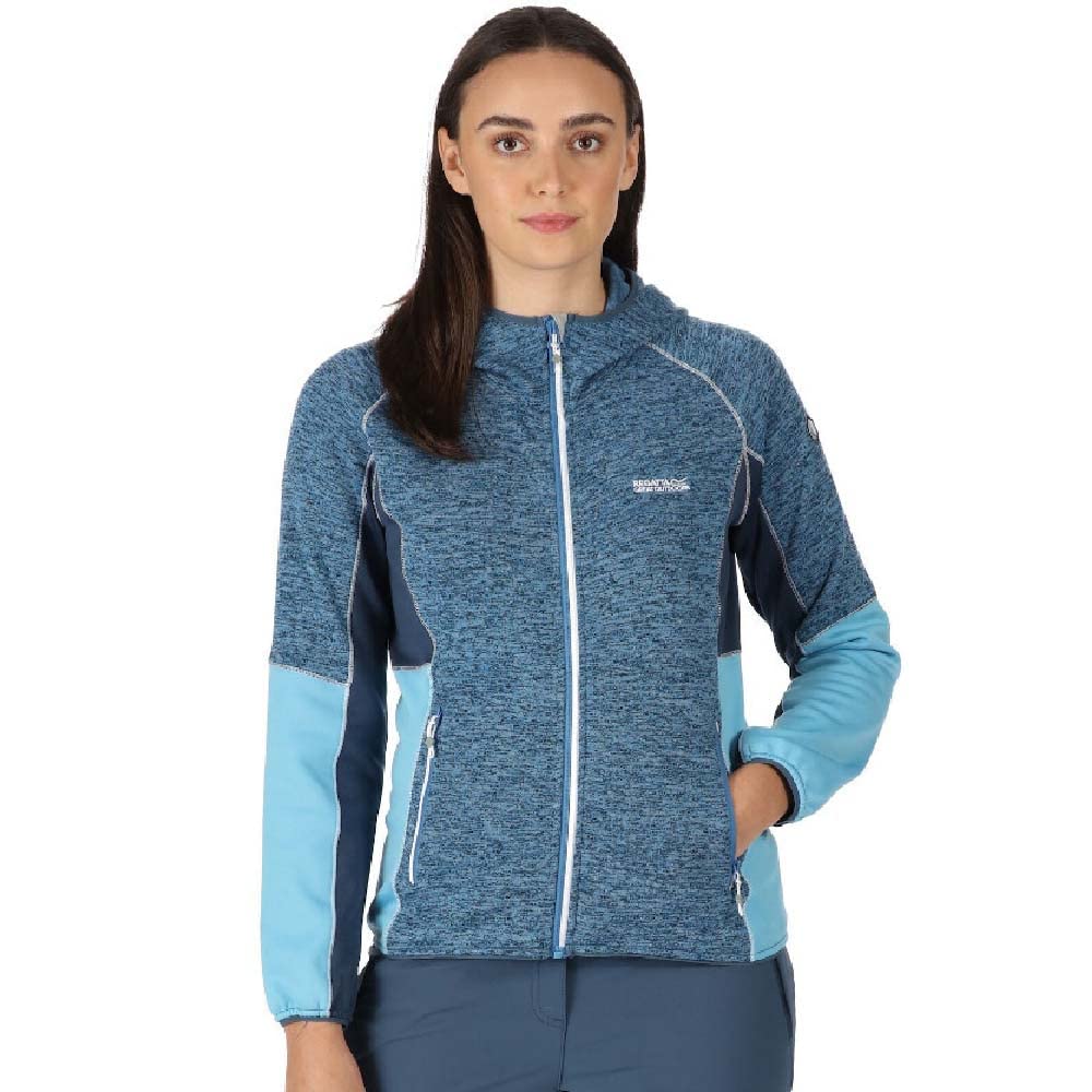 Regatta Strickfleecejacke Damen mit Kapuze 36 Blau, 36 Blau