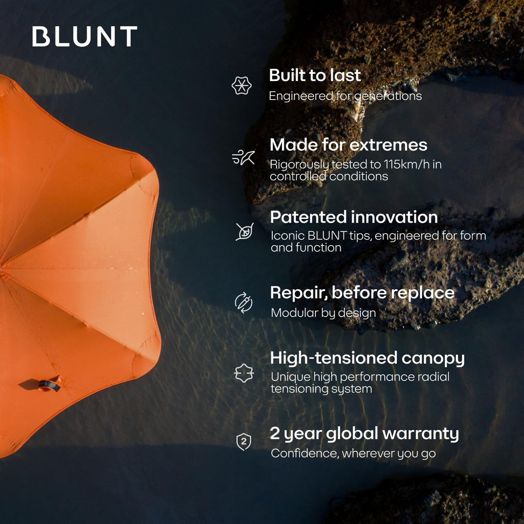 Blunt Executive Stockschirm Regenschirm rot | gross &amp; sturmfest für 2 Personen – 138 cm Ø | Innovati