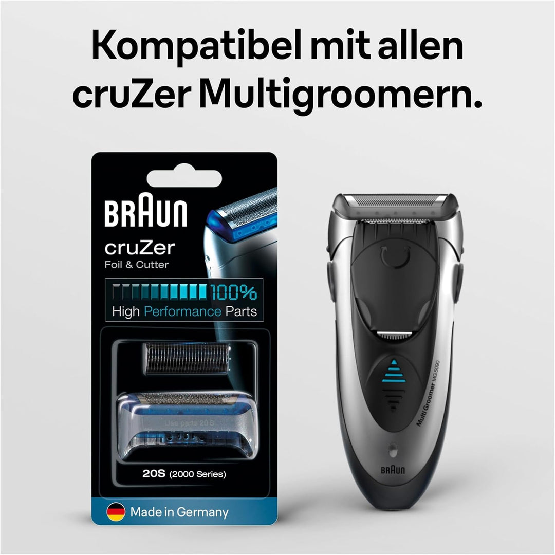 Braun 072676 Rasierer Scherteil Kombipack silber cruZer/ 20S Scherkopf 20S, Scherkopf 20S