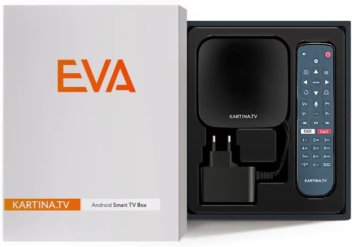 Kartina Eva IPTV Receiver von DuneHD mit Bluetooth-Fernbedienung. 4K, WiFi, USB, Micro SD, Android T