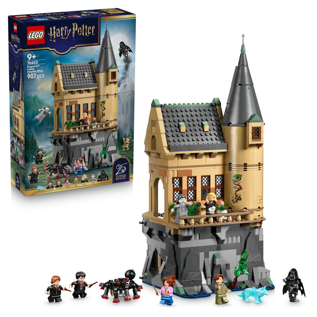 LEGO Harry Potter Schloss Hogwarts: Krankenflügel - DIY Set mit 7 Minifiguren - Modellbau mit Hermin