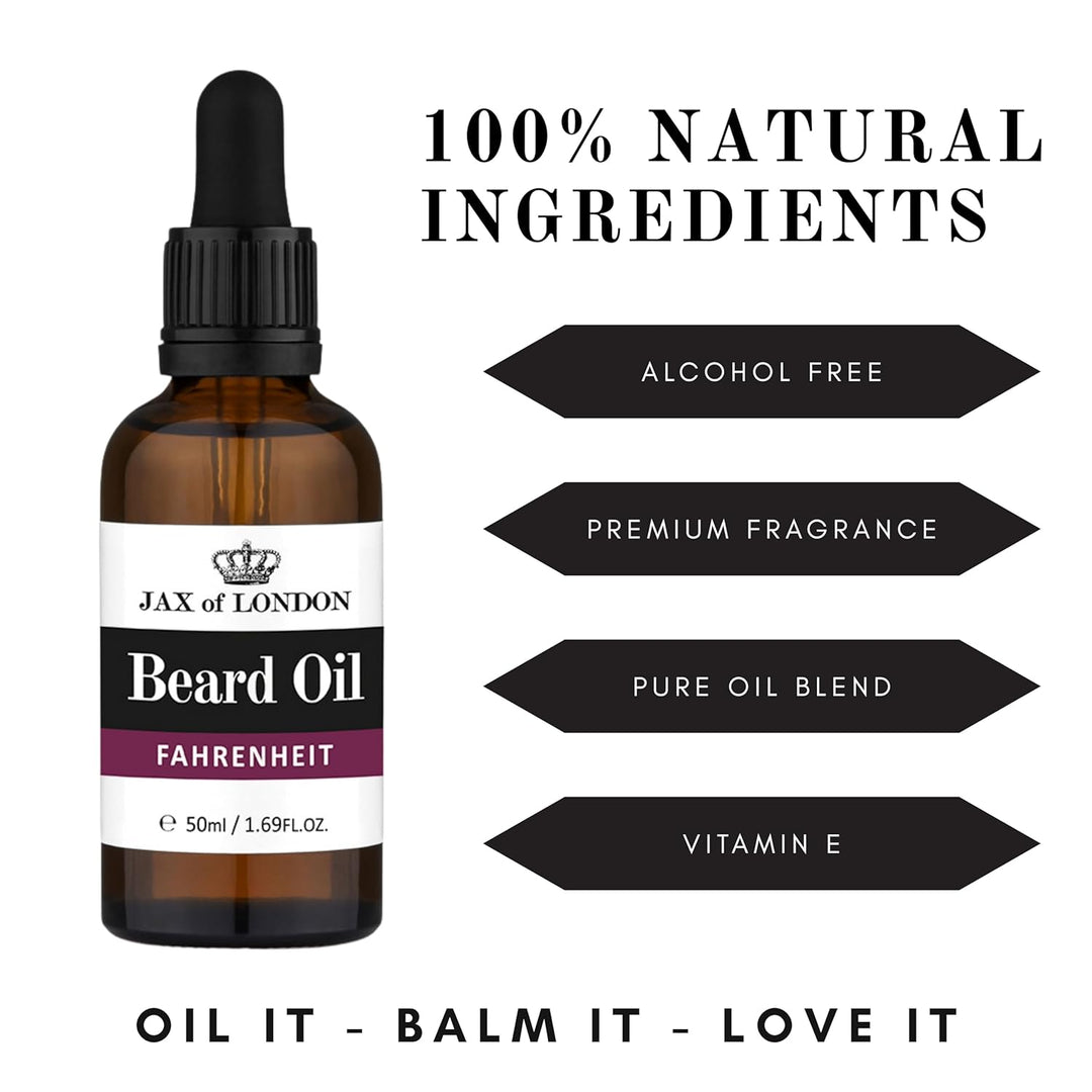 Inspired Beard Oil – Duftendes Aftershave-Bartöl für Bartwachstum und Konditionierung (Fahrenheit, 2