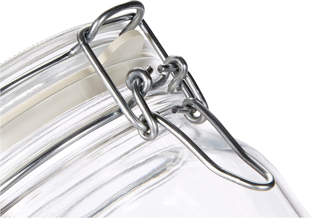 Bormioli Set 0,75L Original Fido Einmachglas mit Bügelverschluss und Gummiring, 10FL30000185FL10, Tr