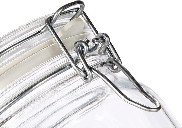Bormioli Set 0,75L Original Fido Einmachglas mit Bügelverschluss und Gummiring, 10FL30000185FL10, Tr