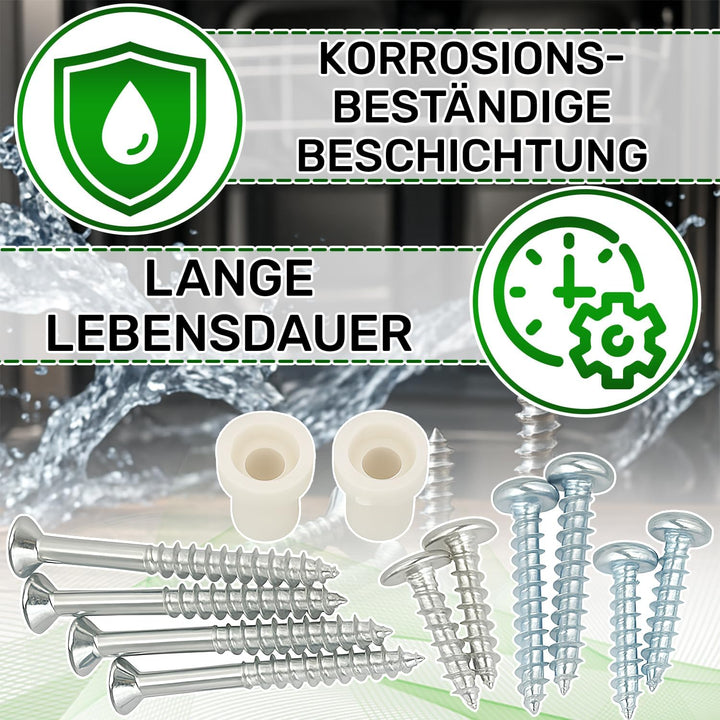 ONIX TECH Montagesatz für Befestigung Tür an Frontblende des 60 cm oder 45 cm Geschirrspüler Vollint
