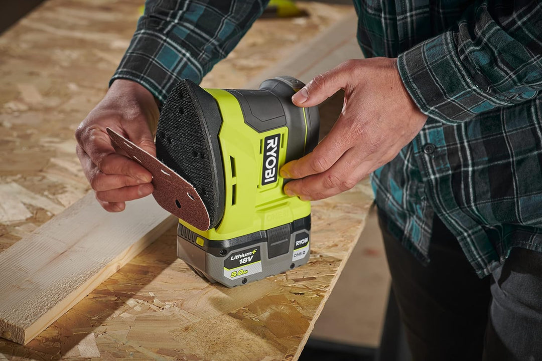 RYOBI 18 V ONE+ Akku-DELTA-Vibrationschleifer RPS18-0 (1,8 mm Schwingkreisdurchmesser, Schleifteller