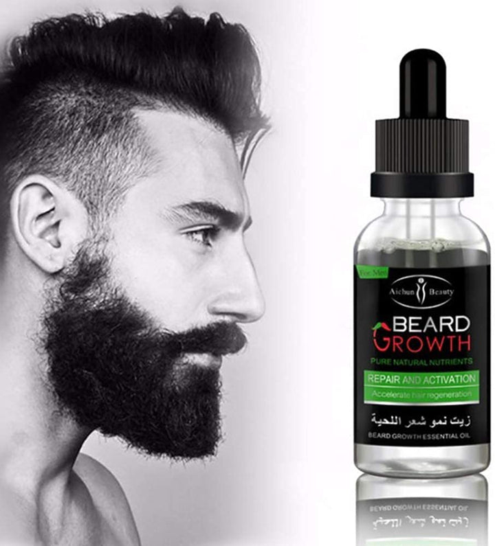 AICHUN BEARD GROWTH OIL Bartöl für Männer zur Bartpflege | brilliante Qualität mit frischem Duft | 1