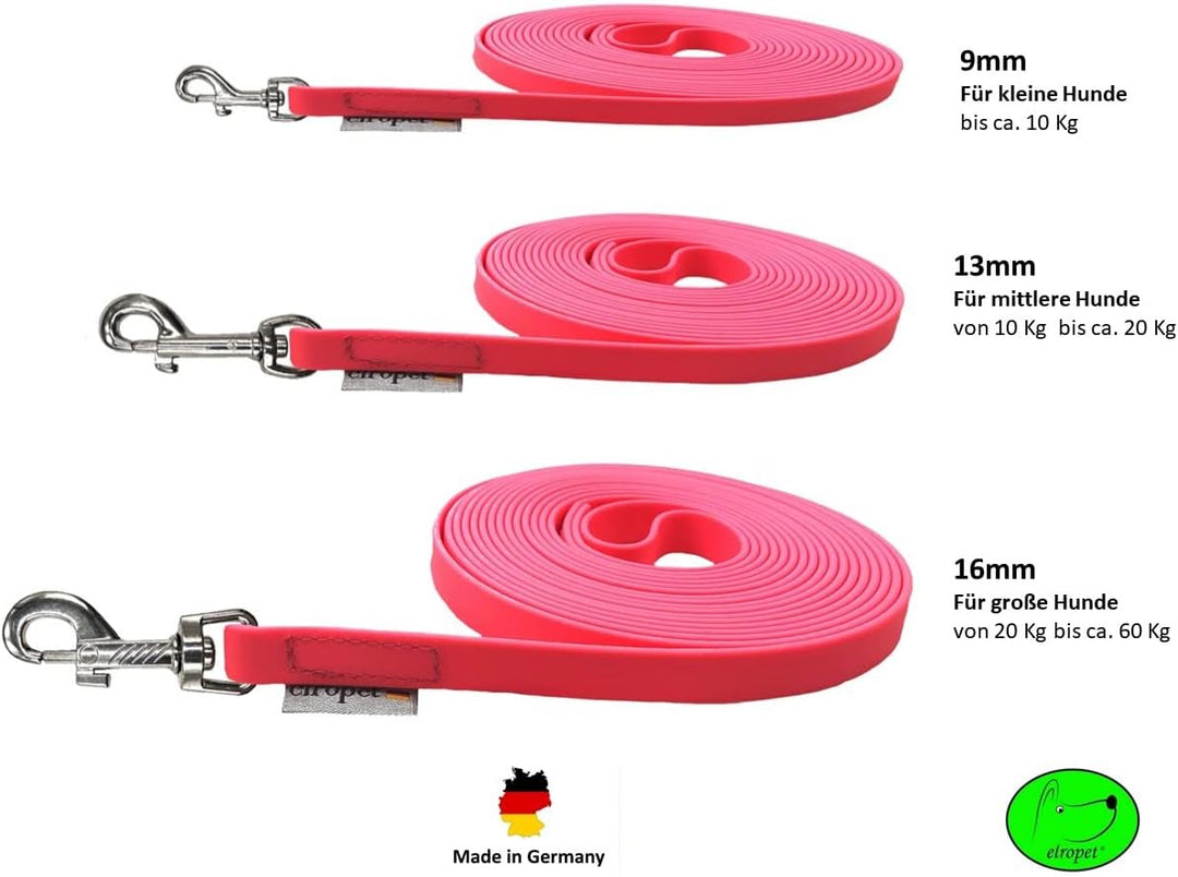 Schleppleine Biothane Hundeleine kleine Hunde 9mm 3m / 5m / 10m / 15m Hundeleine Biothane (7m MIT Ha