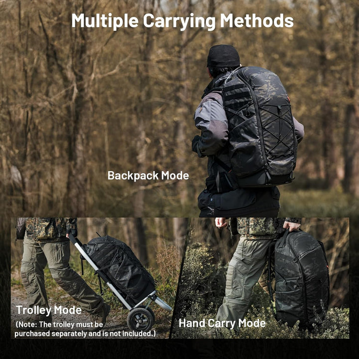 PGYTECH OnePro ST Supertele Kamerarucksack Für 600–1200mm Objektive,Schwarz | AerisFrame Tragesystem