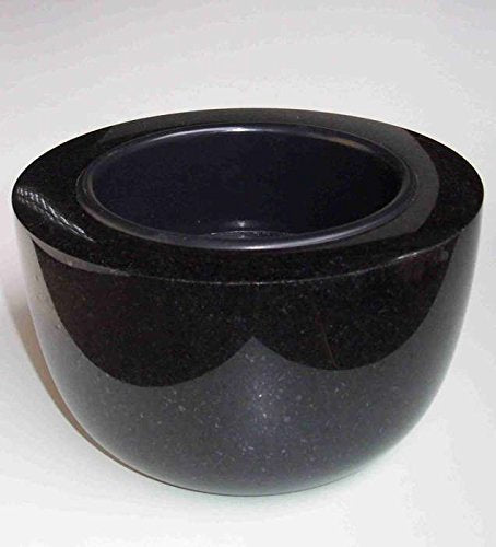 designgrab "Modern Grabschale Durchmesser 25 cm aus Granit Schwedisch Black