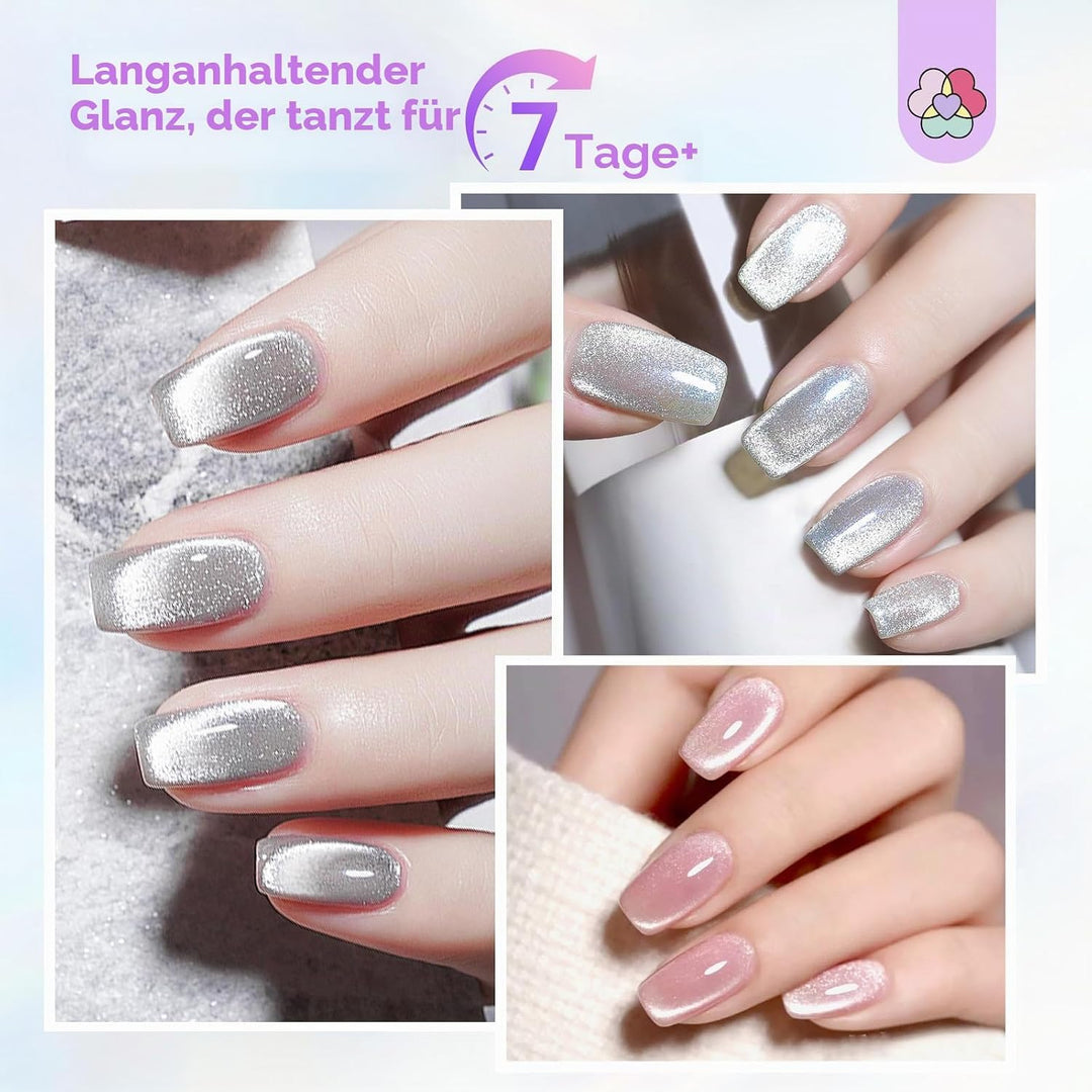 SAVILAND Color Artistry Cat Eye Nagellack Set: 6 Farben Schnelltrocknender Nagellack 12-facher Finge