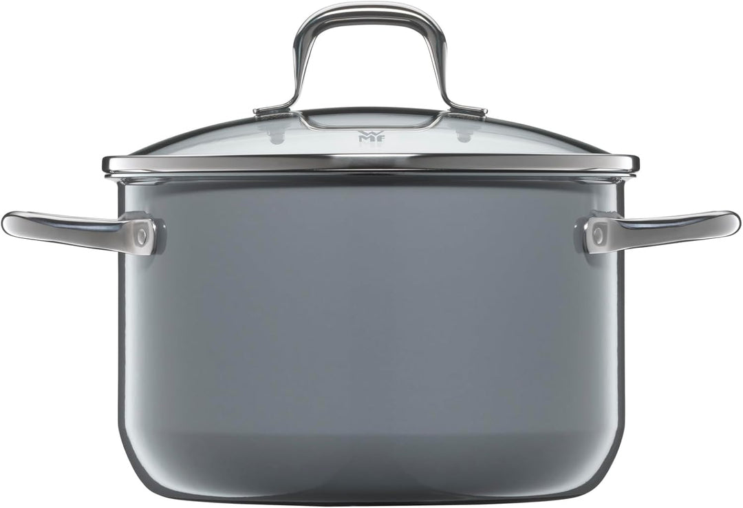 WMF Fusiontec Essential Kochtopf gross, 20 cm, Glasdeckel, Fleischtopf Induktion, 3,7l, High-Tech Ke