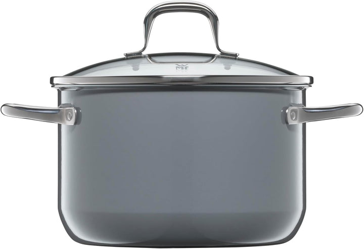 WMF Fusiontec Essential Kochtopf gross, 20 cm, Glasdeckel, Fleischtopf Induktion, 3,7l, High-Tech Ke