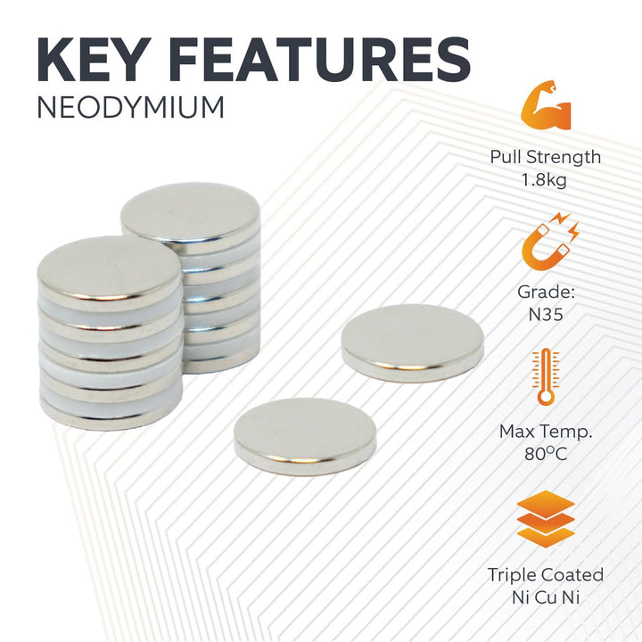 N35 Neodym Magnet Für Kunst, Kunsthandwerk, Modellherstellung, Diy, Hobbys und Verpackungen - 15mm D