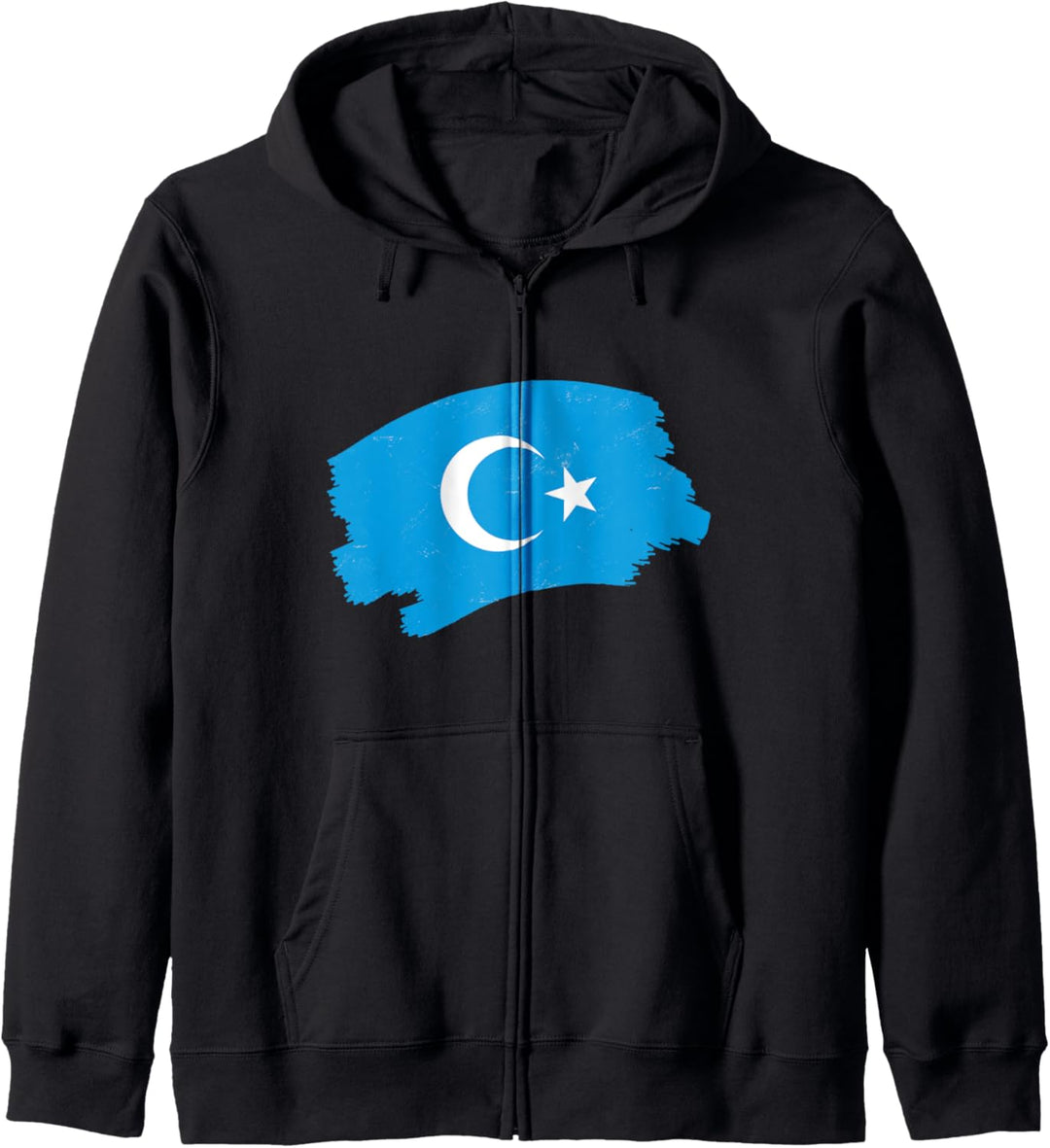 Uiguren Flagge - Solidarität für Muslime in China Kapuzenjacke