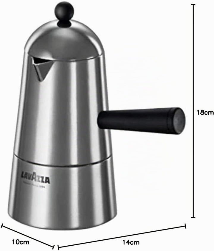 Lavazza Carmencita Espressokocher aus Aluminium, 1/2/3/6 Tassen (3 Tassen) 3 Tazze, 3 Tazze