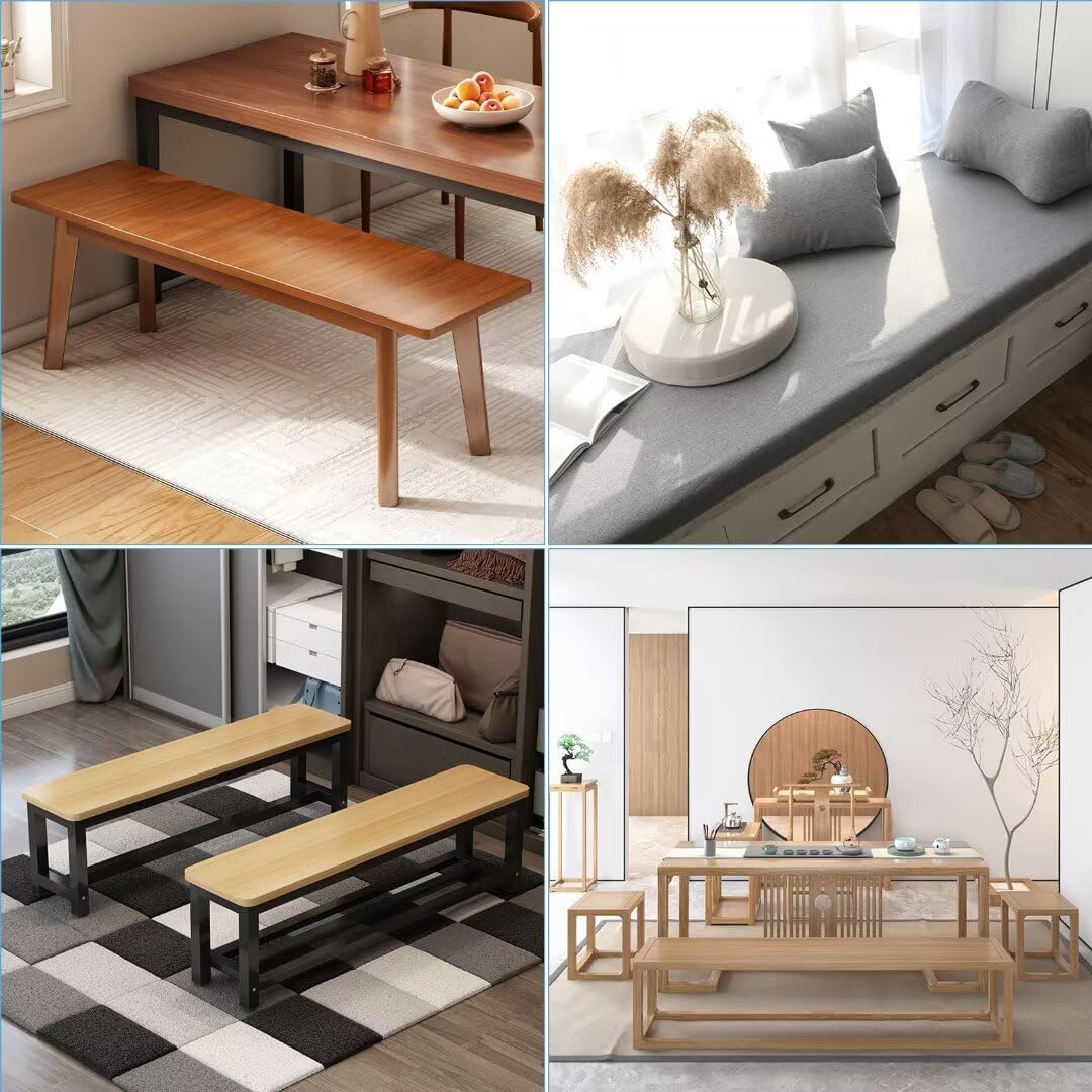 FIOVIP Bankauflage Bankkissen Sitzbankkissen 90X35X5CM Abnehmbar Waschbar Doppelt rutschfest Hochela