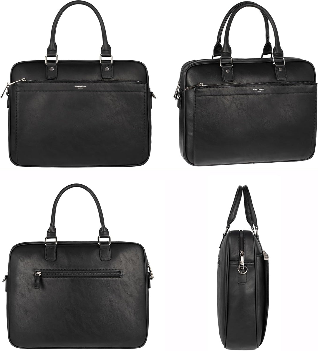 David Jones - Herren Grosse Aktentasche - Mann 15 Zoll Laptoptasche - PU Leder Arbeitstasche Busines