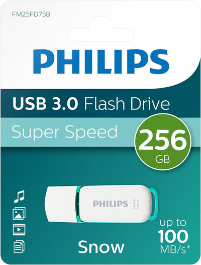 Philips USB 3.0 Flash-Laufwerk 256GB Snow Edition 100MB s FM25FD75B 00 Weiss 256 GB, 256 GB