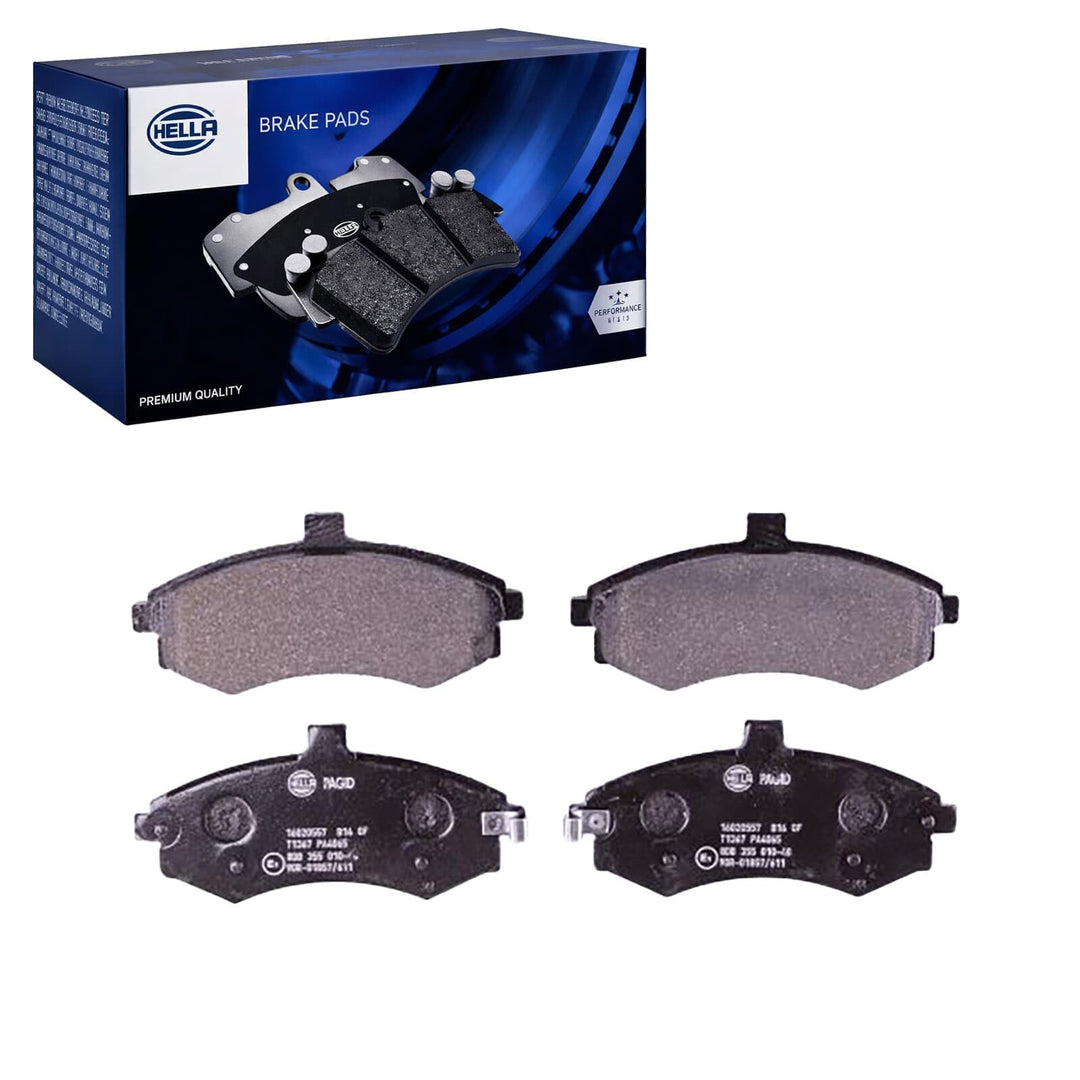 HELLA PAGID 8DB 355 010-481 Bremsbelagsatz - T1367 - Dicke/Stärke: 16.8mm - Bremssystem: Akebono - m