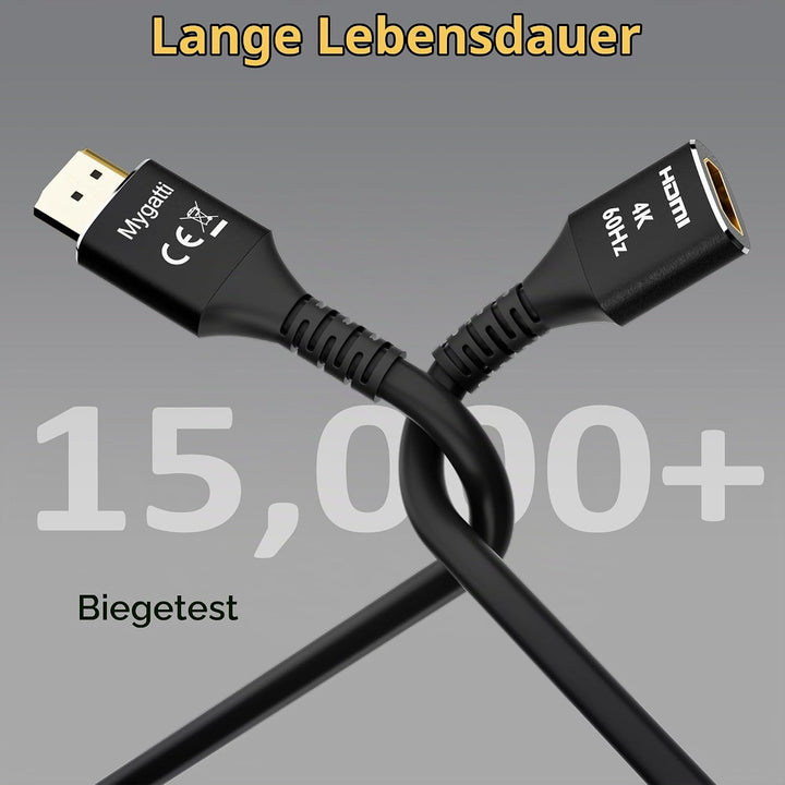 HDMI 2.0 Verlängerungskabel(10 Meter),HDMI Stecker auf Buchse 4K@60Hz, HDMI Kabel, HDMI Extender,kom