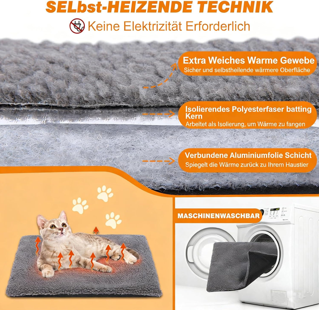 Outdoor Katzenhaus, 100% isoliert Outdoor-Katzenhäuser mit Matte für Winter für verwilderte Katzen w