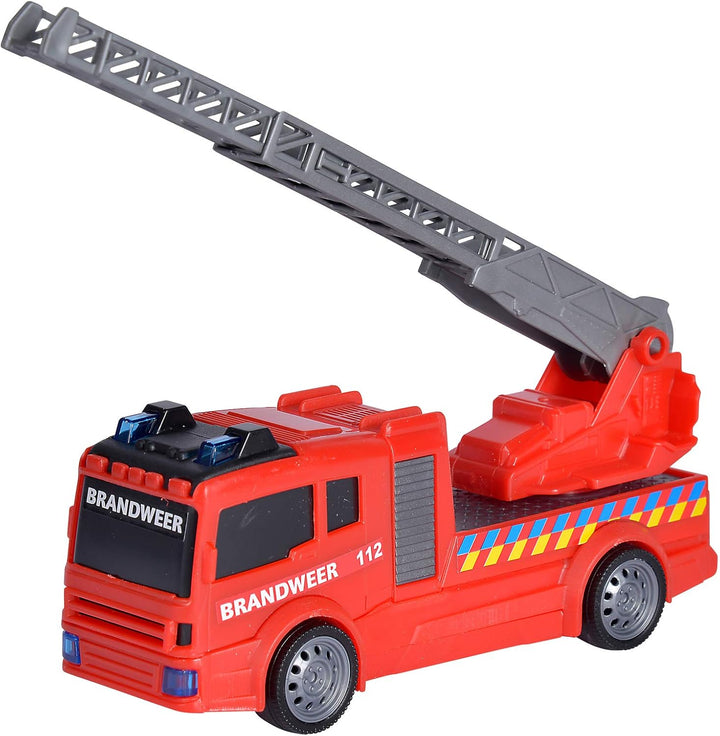 Dickie Toys 203712015014 - SOS Team Set Belgien, Spielzeugauto mit Freilauf, Polizeiauto, Krankenwag