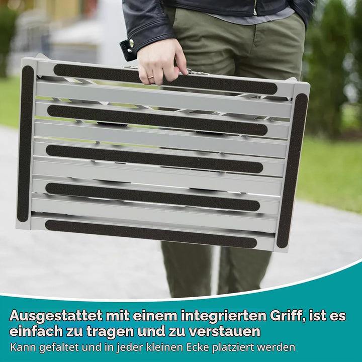 Wohnwagen Trittstufe, Premium Klappstufe Tritthocker, Wohnwagen Trittstufe Klappbar, Alu Tritthocker