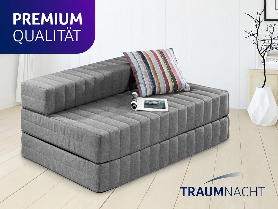 Traumnacht Doppelgästematratze / Schlafsofa, 3-Sitzer Gästesofa mit Schlaffunktion, Liegefläche ca.