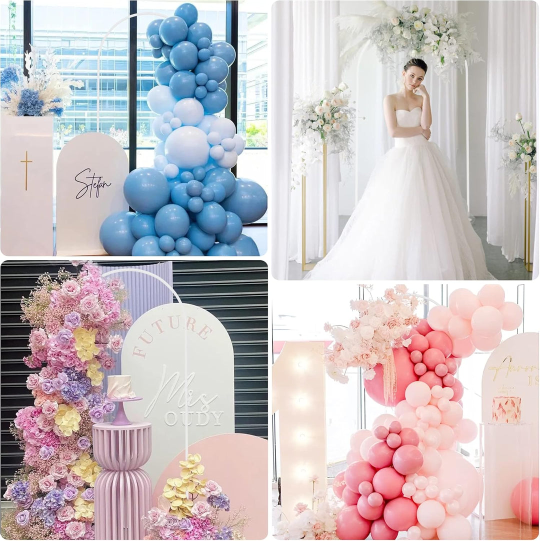 Putros Metall Hochzeitsbogen Hintergrundständer 1,8 m weiss Traubogen Hochzeit Ballon gewölbter Boge