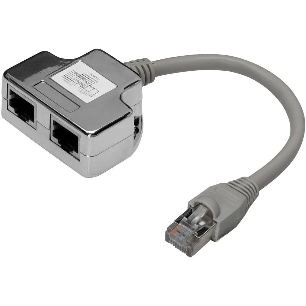 DIGITUS DN-93904 – Netzwerkkabel Adapter Ca 5e – 1 Stück – 2 Signale über 1 Kabel – Cat5e LAN Splitt