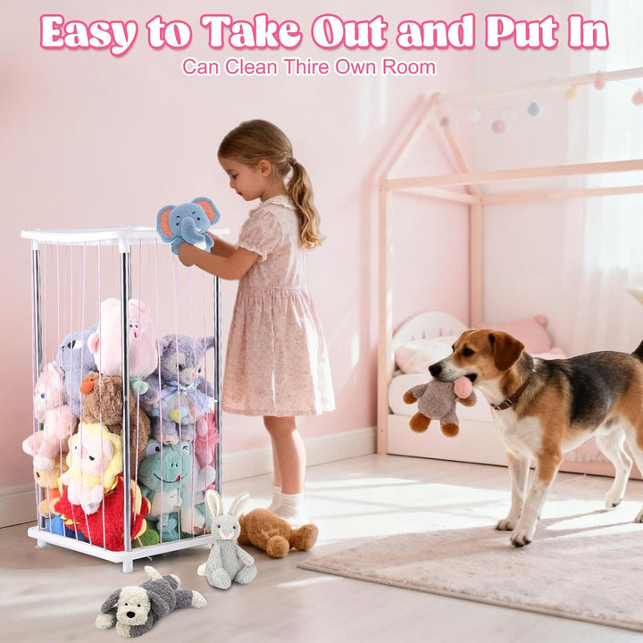 Kuscheltier Aufbewahrung,Stofftier-Aufbewahrung Kuscheltiere Platzsparende Plüschtier für Teddy mit