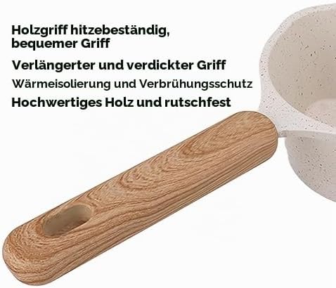 Sossentopf, 10 Cm Grosser Milchtopf mit Ausgiesslippe, Kleiner Weisser Sossentopf aus Edelstahl Zum