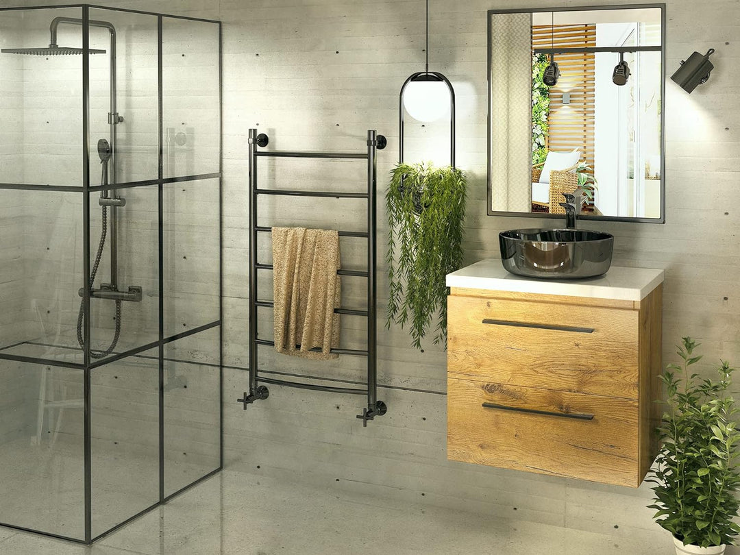 paplinskimoebel GIRONA Waschbeckenunterschrank hängend 60 cm breit, Universal Badschrank mit 2 Schub