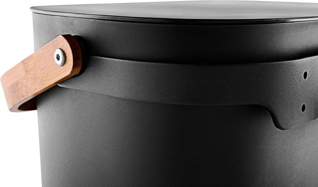 EVA SOLO | Reflect Wandmontierter Abfallbehälter 6 L Schwarz | Ergonomische und praktische Behälterh