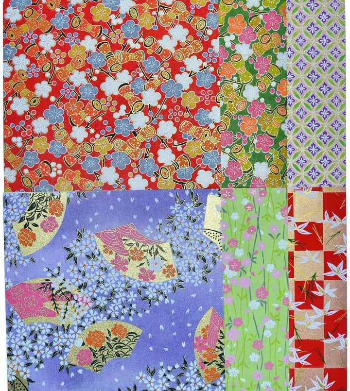 Yuzen Washi-Papier, 15 x 15 cm, japanisches Chiyogami, 60 Blatt Sortiment (Chiyogami), Chiyogami