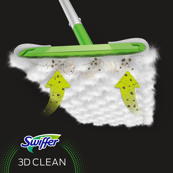 Swiffer Staubfänger, 3D-Reinigung, Nachfüllpackungen, Trockentücher für Böden, 7 Einheiten, fängt un