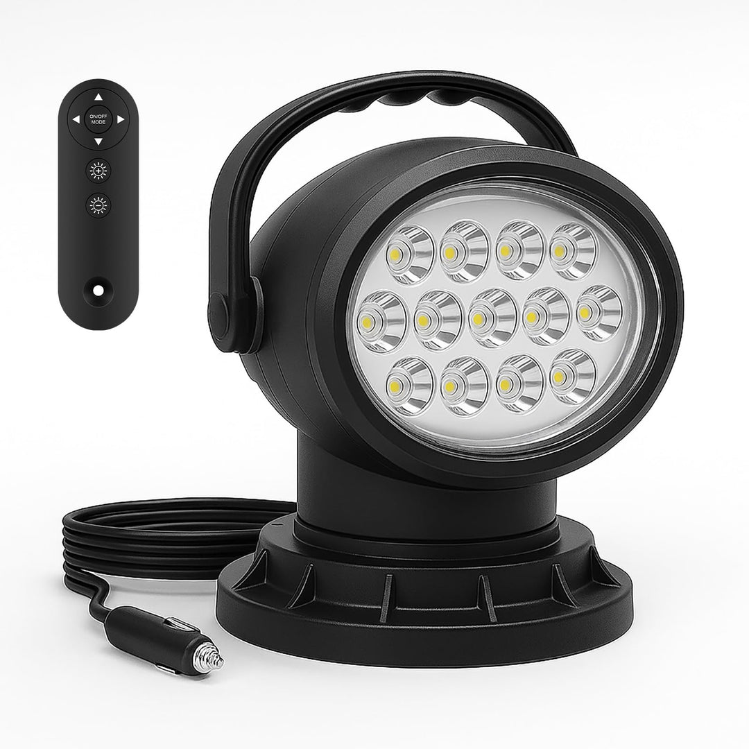 Willpower 50W 360 Grad rotierende Fernbedienung LED Suchscheinwerfer Arbeitslicht 12-24V Spot für Ge