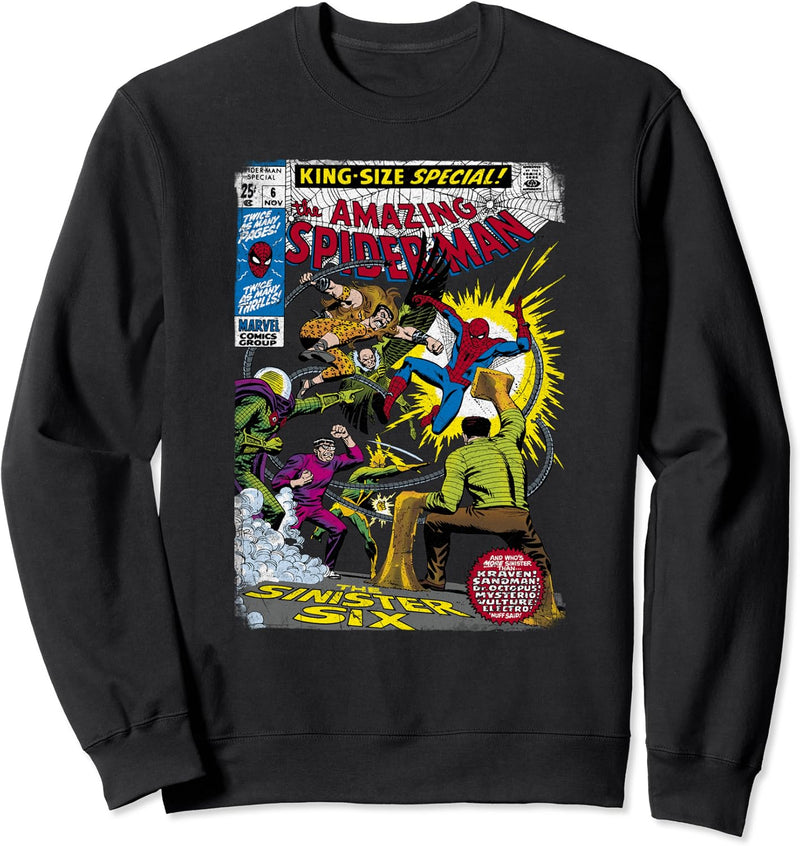 Marvel Spider-Man Sinister Six Villains Comic Cover Sweatshirt