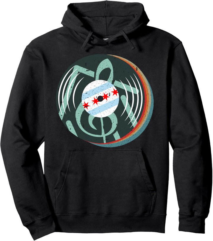 Retro Chicago House Musik Vintage DJ Pullover Hoodie