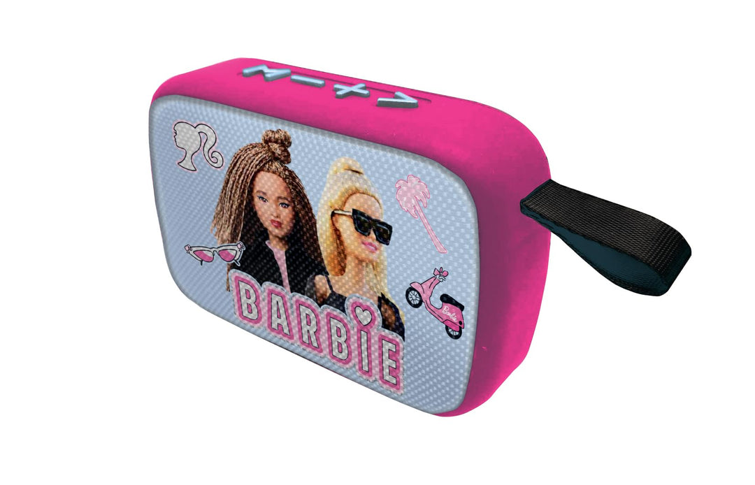 Lexibook BT018BB Mattel Barbie-Tragbarer Bluetooth-Lautsprecher, kabellos, USB-C, SD/TF-Karte, wiede