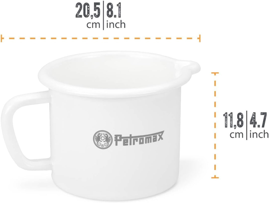 Petromax Emaille Milchtopf (1,4 Liter, weiss) Weiss 1,4 Liter, Weiss 1,4 Liter