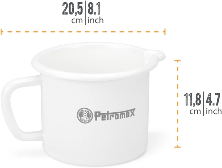 Petromax Emaille Milchtopf (1,4 Liter, weiss) Weiss 1,4 Liter, Weiss 1,4 Liter