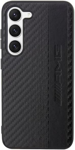 Hülle AMG AMHCS23SBLSCA S23 S911 schwarz hardcase Carbon Stripe&Embossed
