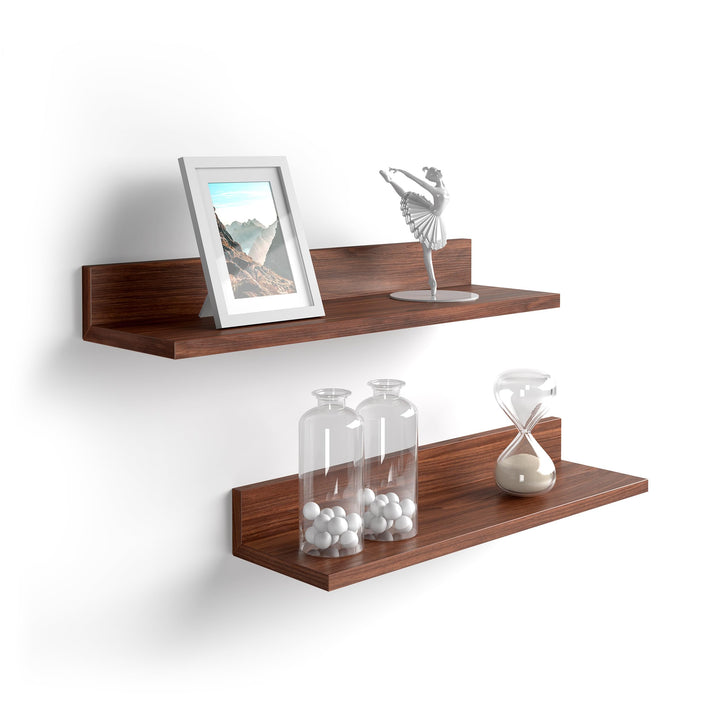 MOBILI FIVER, 2er-Set Rachele Regale, 80 cm, Nussbaum Canaletto, Made In Italy 80 x 17 x 8 cm Nussba
