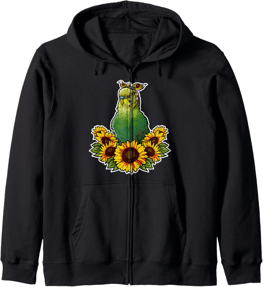 Wellensittich Geschenk Sonnenblumen Dekor Wellensittich Kapuzenjacke