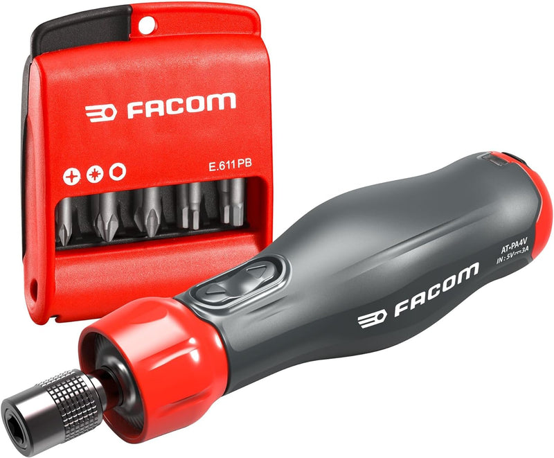 FACOM 4V E-PROTWIST Power Assist Schraubendreher mit PH-PZ-6 Torx-Bits – Satz mit 12 Teilen – ATPA4V