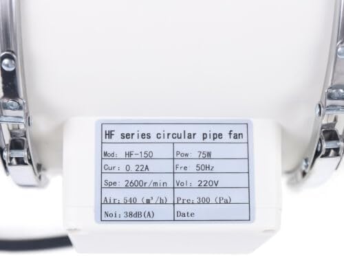 Rohrventilator Vents Gebläse Rohrlüfter Ventilator Kanallüfter Lüfter Motor Abluftventilator für Gro